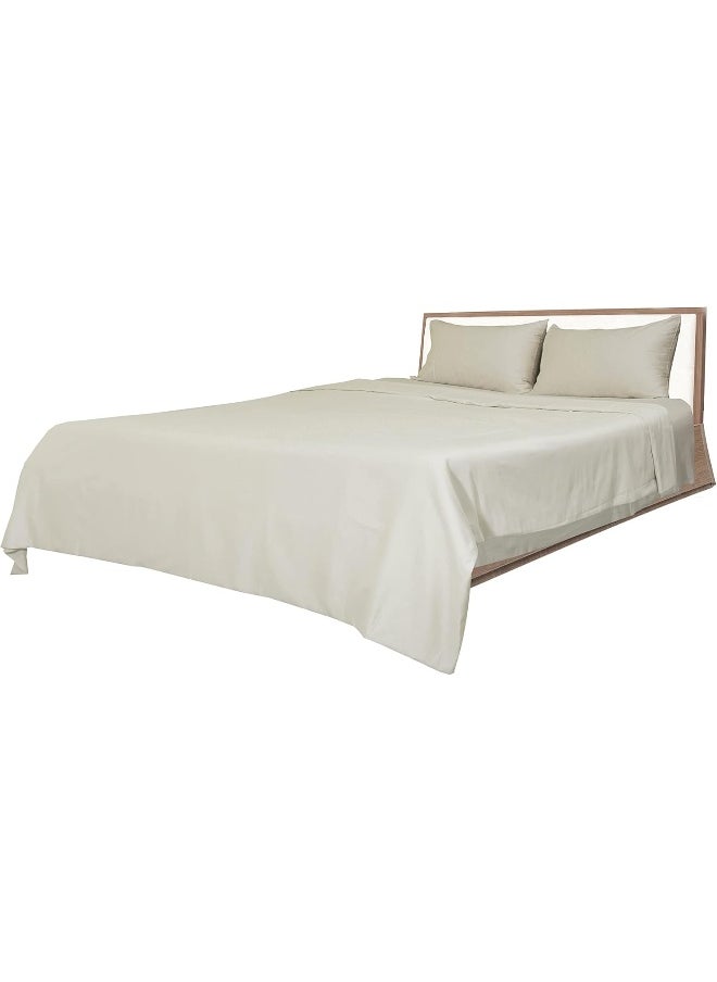 Hotel Linen Klub Hotel Linen Klub Single Duvet Cover - 1 Piece, Size 165 x 225 cm, Made from Luxurious 100% Cotton with 250 Thread Count for Exceptional Softness and Comfort, Cool and Breathable Fabric, Stone  - Image 2