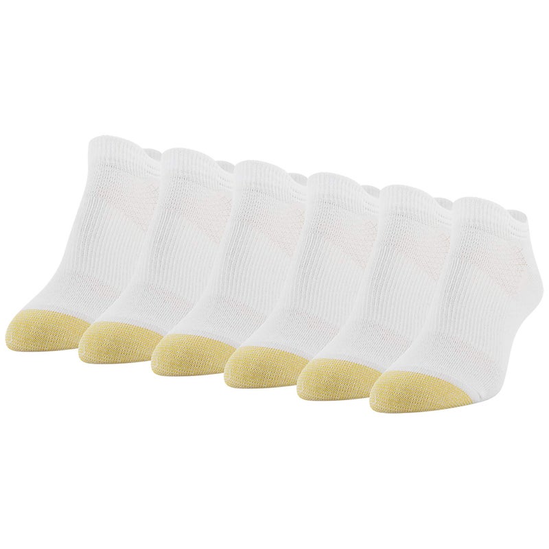 GOLDTOE Women's Eco Sport Double Tab Socks, 6-Pairs, White, Shoe Size: 6-9 - Image 1