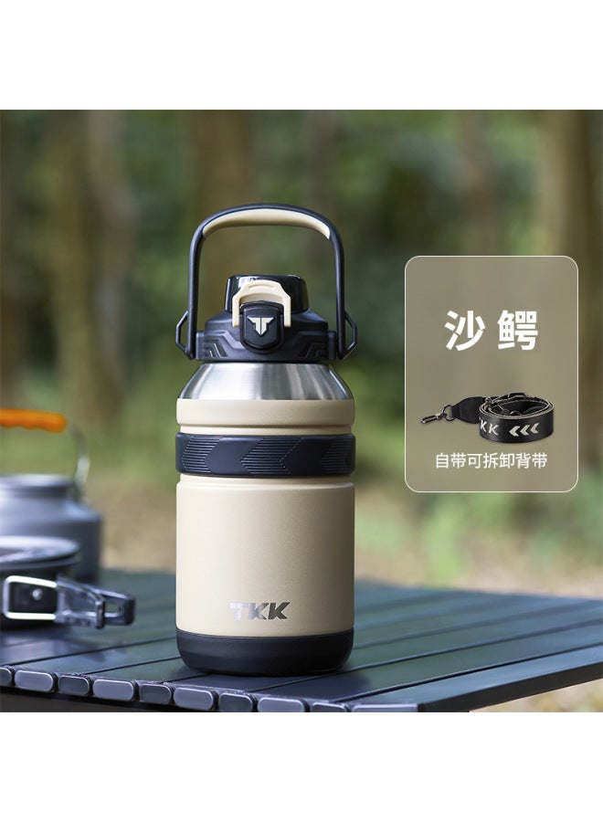 Alligator Tkk Outdoor Portable 316 Stainless Steel Thermos Cup Large Capacity Sports Fitness Gift Water Cup 304 Stainless Steel