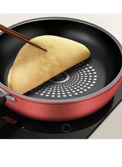 Cast iron non-stick frying pan suitable for induction stoves, lightweight smokeless frying pan suitable for gas and smooth surface stovetops, with stainless steel handles