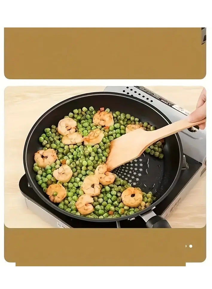 Arabest Cast iron non-stick frying pan suitable for induction stoves, lightweight smokeless frying pan suitable for gas and smooth surface stovetops, with stainless steel handles - Image 3