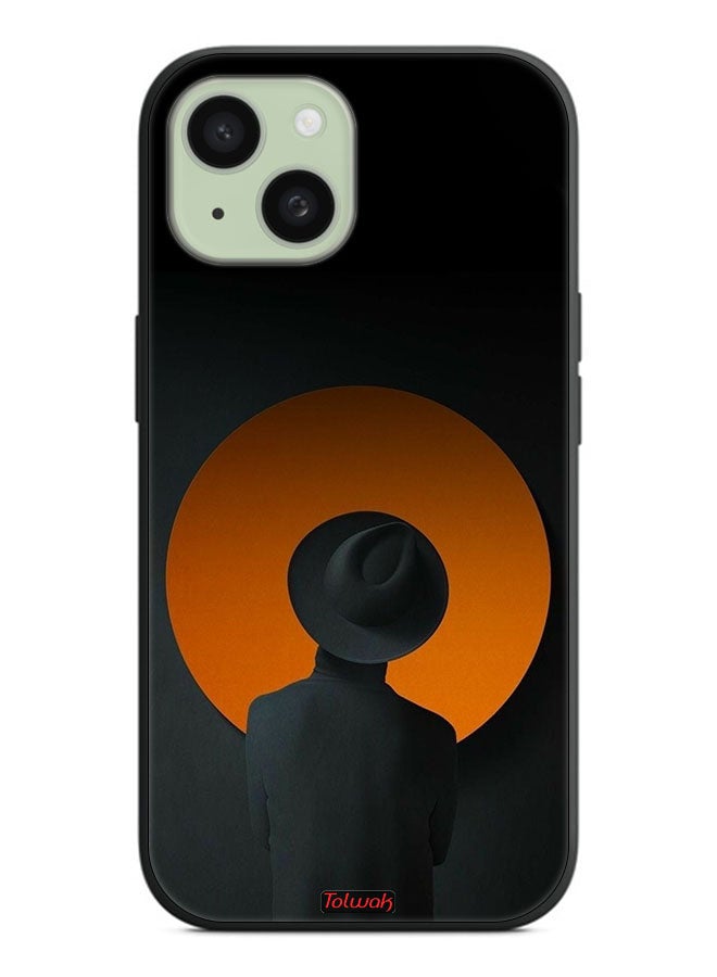 Tolwak Apple iPhone 15 Plus Protective Case Cover Hat Boy Art - Image 2