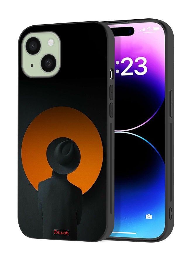 Tolwak Apple iPhone 15 Plus Protective Case Cover Hat Boy Art - Image 1