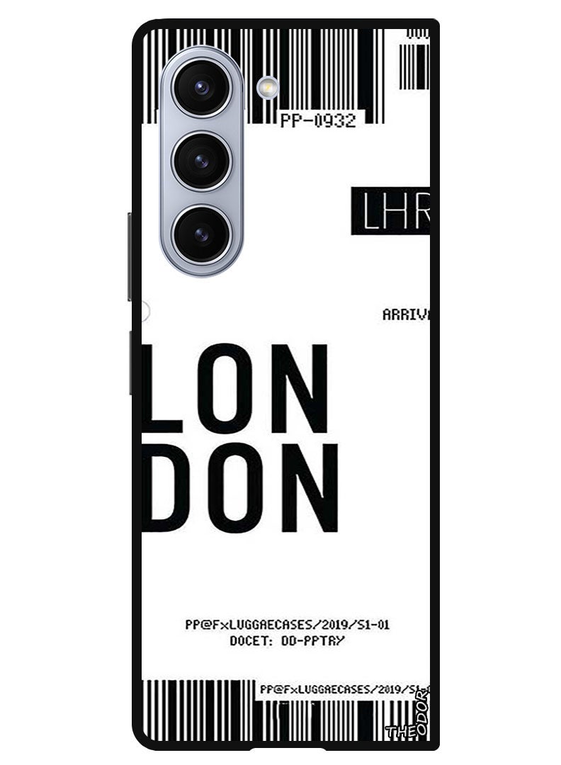 Protective Case Anti Scratch Shock Proof Bumper Cover For Samsung Galaxy Z Fold 6 London boarding pass