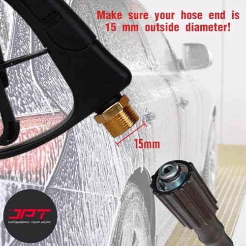 JPT Heavy Duty Universal High Pressure Water Gun | Max. 300 Bar Power | Max. 4350 PSI Pressure | Adjustable Nozzle | Compatible with Most Pressure Washer Brands - Image 5