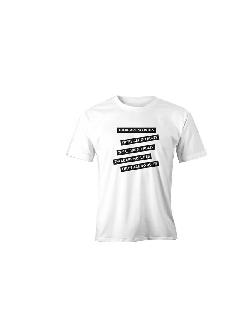 There Are No Rules Short Sleeve T-Shirt White L