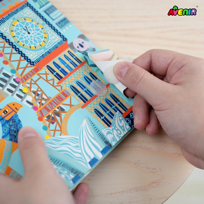 Avenir - Let’s Travel Together A5 Scratch Book – Travel the World | Portable Scratch Art Drawing Pad for Kids | Creative On-the-Go Activity for Airplane, Train & Road Trips - Image 4