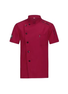 NIBEMINENT Summer Breathable Dining Chef Overalls Short Sleeve Baking Restaurant Ding Room Canteen Back Kitchen Work Clothes Men and Women  - Image 1