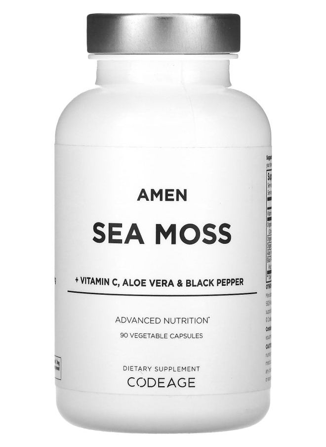 Codeage - Amen Sea Moss + Vitamin C Aloe Vera & Black Pepper 90 Vegetable Capsules - Image 1