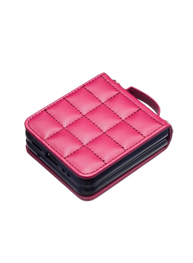 S-TOP Case For Samsung Galaxy Z Flip4 Square-shaped Crossbody Lanyard Leather Phone Case - Image 3