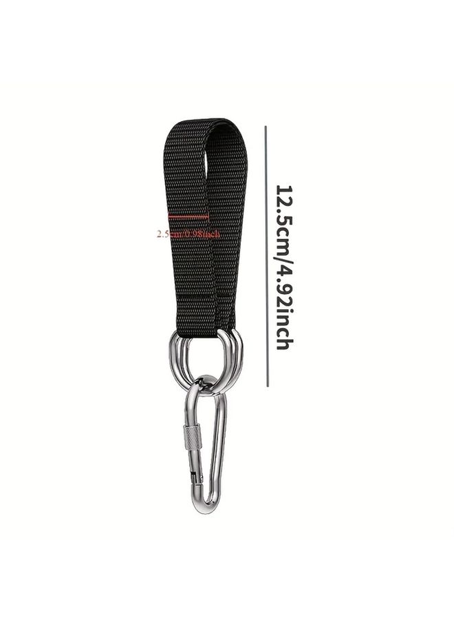 2pc Black Adjustable Heavy Duty Swing Straps With Hooks For Hammock Camping - Image 5