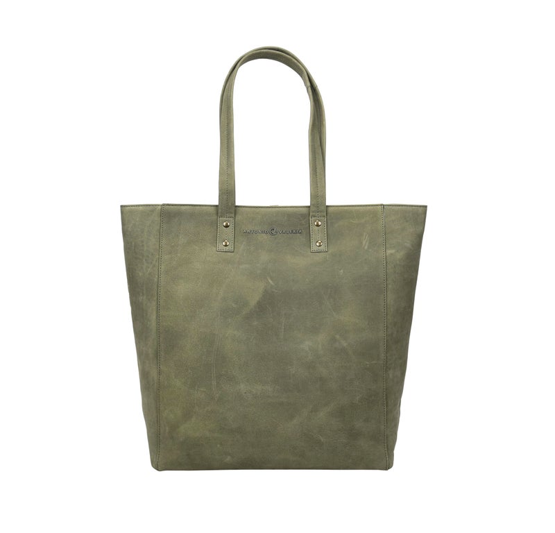 ANTONIO VALERIA Ava, Green Premium Leather Tote/Top handle Shoulder Bag for Women - Image 5