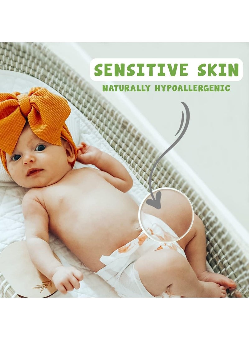 PureBorn حفاضات عضوية من الخيزران مقاس 3 5.5-8 كجم 112 قطعة - Image 2