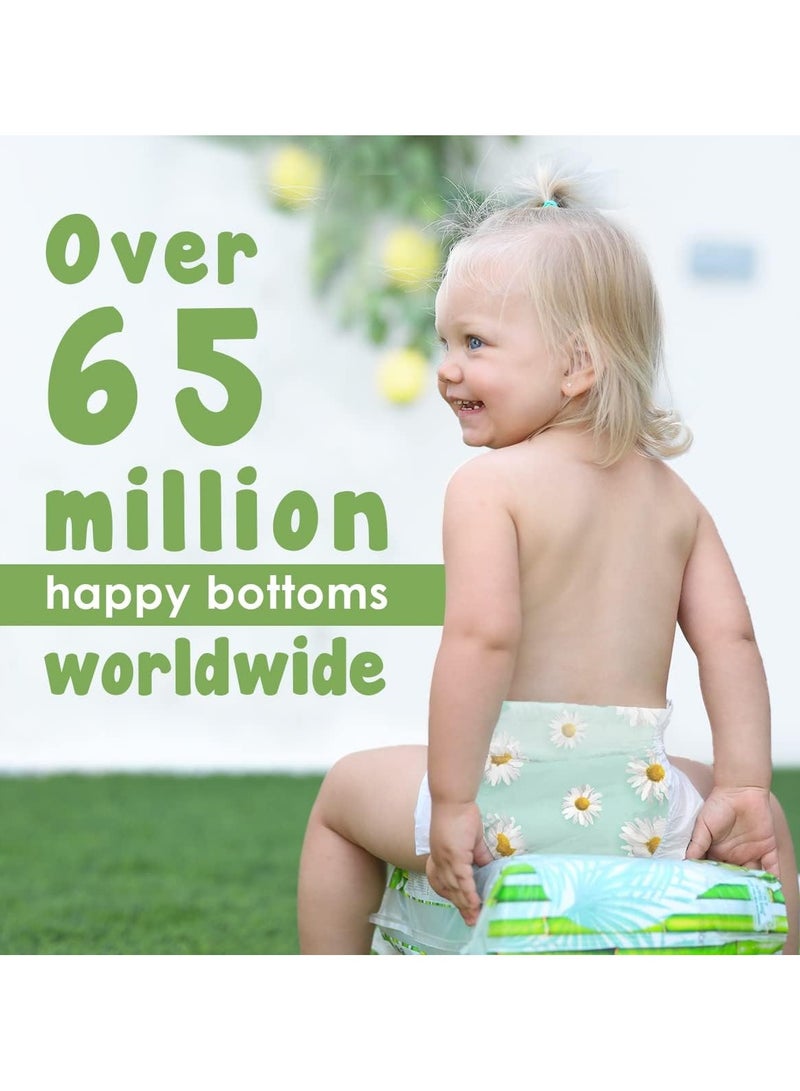 PureBorn حفاضات عضوية من الخيزران مقاس 3 5.5-8 كجم 112 قطعة - Image 4