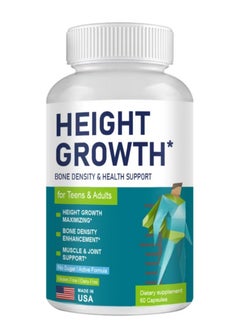 BIYODE Height Growth Maximizer - Reach Natural Height - Made in USA - Height Pills Bone Growth - Grow Taller Supplement for Adults & Kids - Height Increase Pills -Maximum Height Growth Formula to Get Taller, 60 Capsules (Upgrade new packaging)  - Image 1