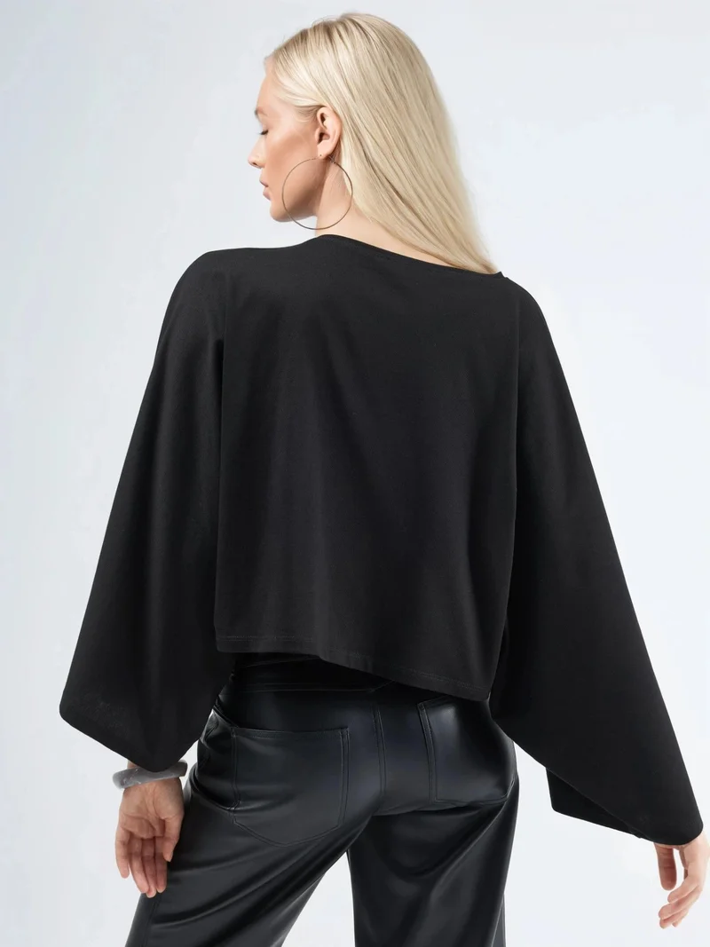 بوسيم BUSEM Loose Fit Boat Neck Blouse