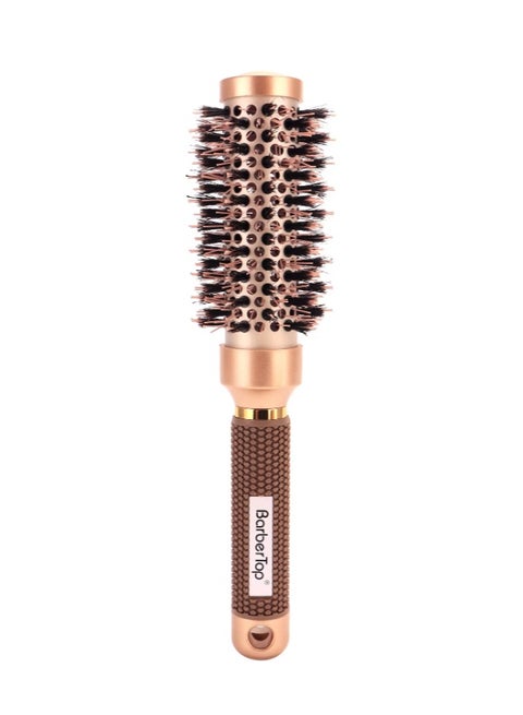 32 mm round hair brush nano technology ceramic ionic, Wide Barrel Comb, Salon/Home Use, Straight Hair Styling Comb, Bronze