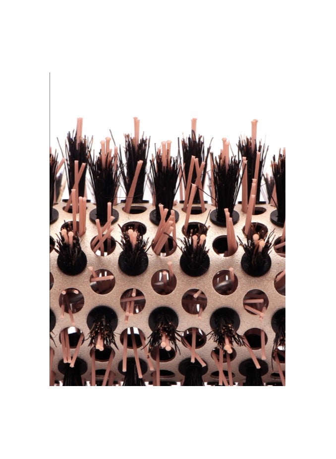 32 mm round hair brush nano technology ceramic ionic, Wide Barrel Comb, Salon/Home Use, Straight Hair Styling Comb, Bronze - Image 3