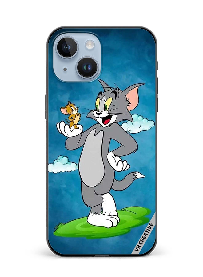 VR CREATIVE Protective Case Cover For Apple iPhone 15 Tom And Jerry Design Multicolour - Image 1