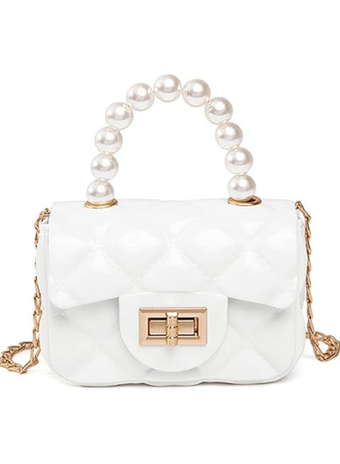 Little Girls Mini Purse Cute Crossbody Bag for Princesses white