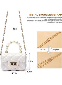 Generic Little Girls Mini Purse Cute Crossbody Bag for Princesses white  - Image 4
