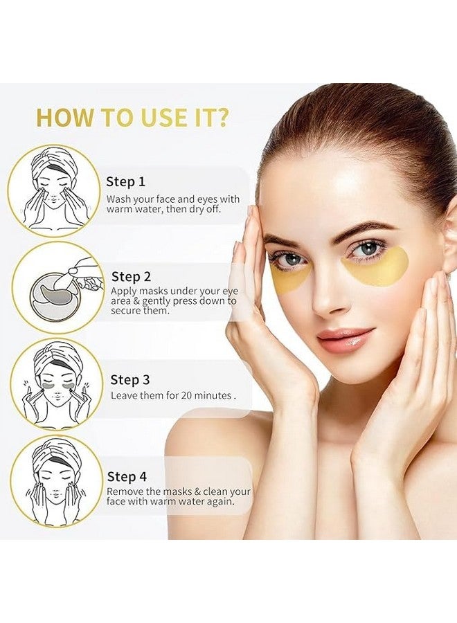 WOLTAX 24K Gold Eye Patches - Hydrating Under Eye Mask for Dark Circles, Puffiness, Fine Lines & Wrinkles - Collagen, Hyaluronic Acid & Vitamin C for Anti-Aging Luxury Skin Care - Image 5