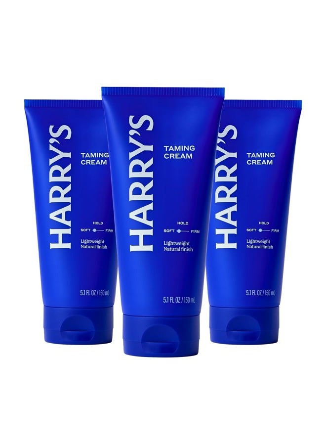 Harry's Hair Taming Cream | Lightweight & Natural Finish | 5.1 Fl Oz, 3 Pack - Image 1
