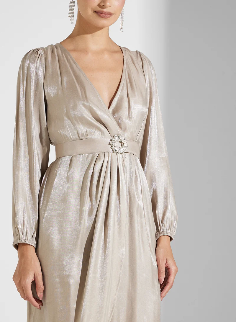 Golden Apple Satin Tulip Dress
