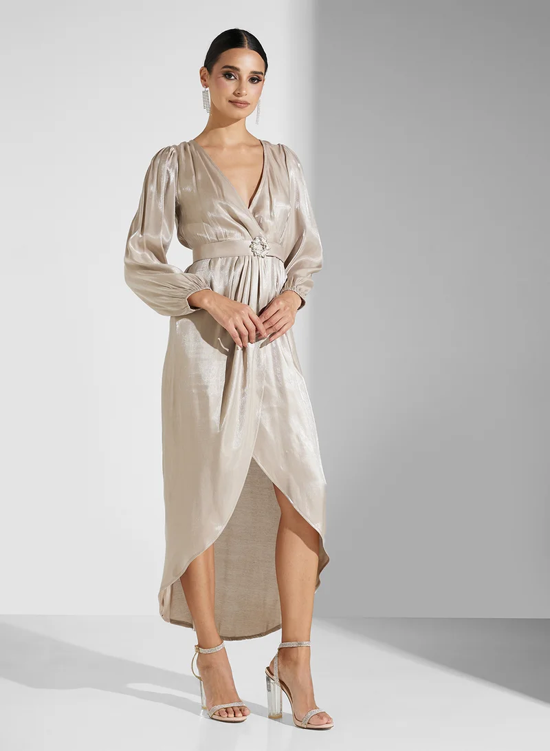 Golden Apple Satin Tulip Dress