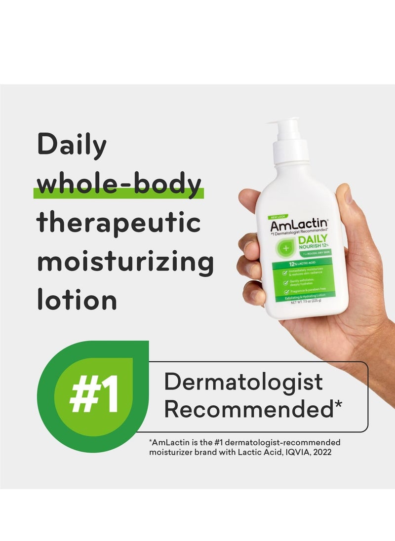 AmLactin - AmLactin Daily Nourish 12% - 14.1 oz Body Lotion with 12% Lactic Acid - Exfoliator and Moisturizer for Dry Skin (Packaging May Vary)​ - Image 1