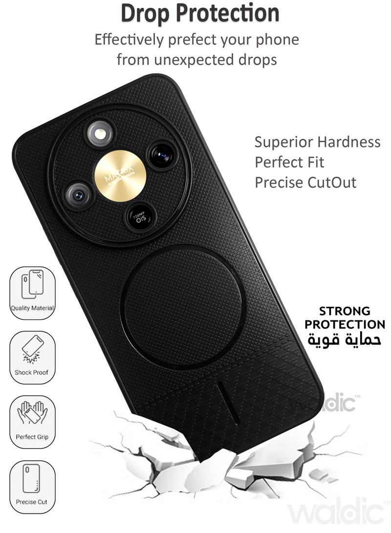 Waldic Honor X9d Premium Case | Premium Silicone Case Cover Designed for Honor X9d | Honor X9d Case Camera and Drop Protection Thin Protective Back Cover Case for Honor X9d - Black - Image 3