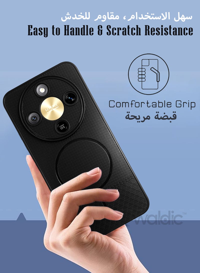 Waldic Honor X9d Premium Case | Premium Silicone Case Cover Designed for Honor X9d | Honor X9d Case Camera and Drop Protection Thin Protective Back Cover Case for Honor X9d - Black - Image 4