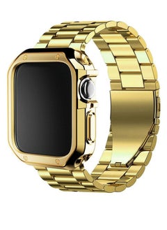 ZOOMEE Set of Stainless Steel iWatch Band Strap For Apple Watch Series 8 7 6 5 4 3 SE 45mm 44mm 42mm Gold 