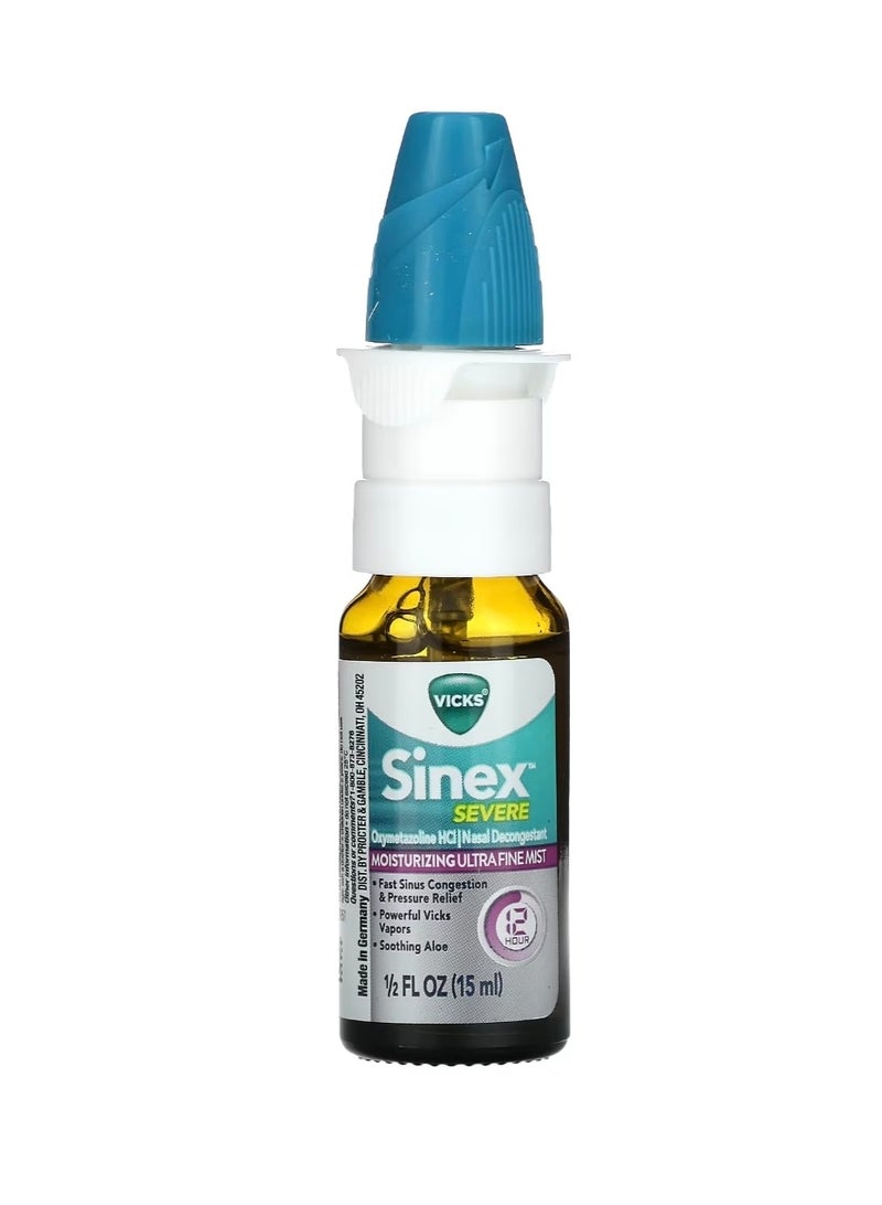 Vicks Sinex Severe Moisturizing Ultra Fine Mist 0.5 fl oz (15 ml) - Image 1