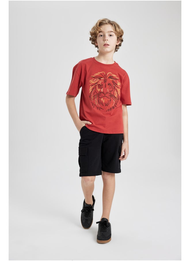 DeFacto - Boy Oversize Fit Crew Neck Knitted Short Sleeve T-Shirt - Image 1