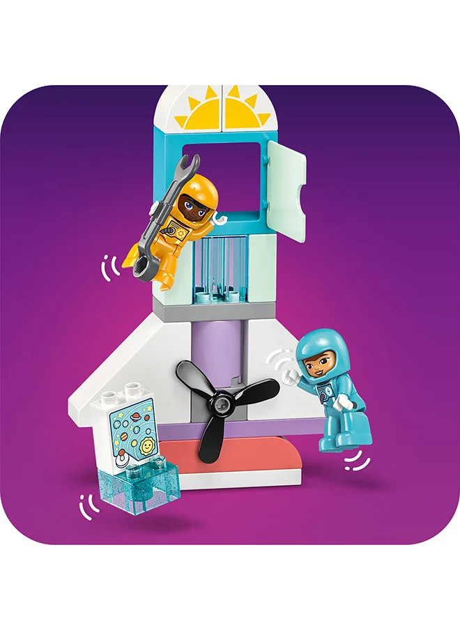 LEGO 10422 Duplo 3In1 Space Shuttle Adventure Build-And-Rebuild Rocket Ship, Toddler Educational Science Discovery Toy For 3-Year-Olds And Up; Develops Preschool Kids’ Learning And Fine Motor Skills (58 Pieces)