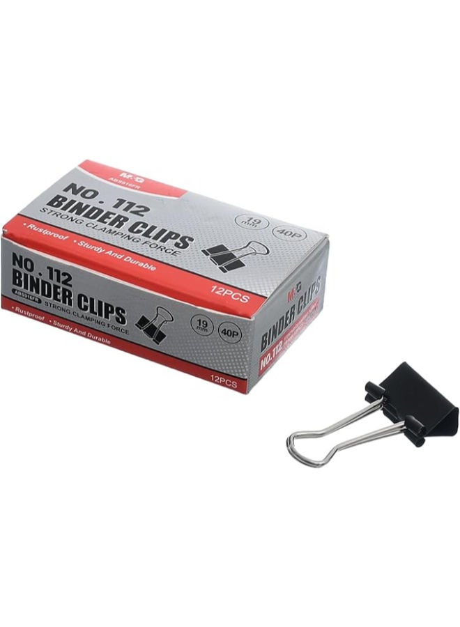 M&G Bulldog Clips, 19mm 12-Pack for Reliable Paper and Document Binding - Image 3