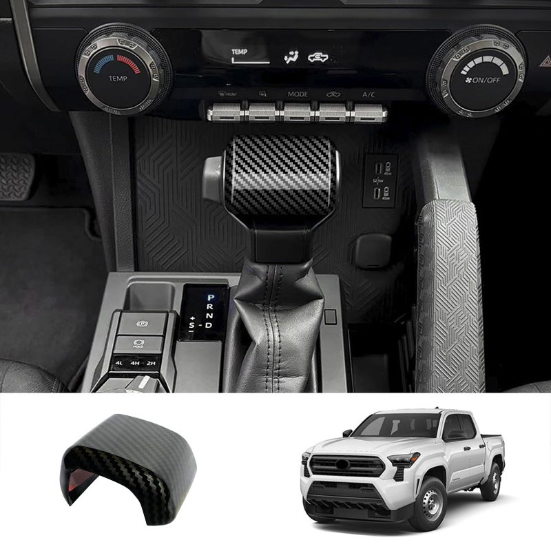 BORUIEN for Toyota Tacoma 2024 2025 and 4Runner 2025 Interior Accessories Center Console ABS Gear Shift Decor Cover Dashboard Trim (Carbon Fiber Grain, Gear Shift Decor) - Image 2