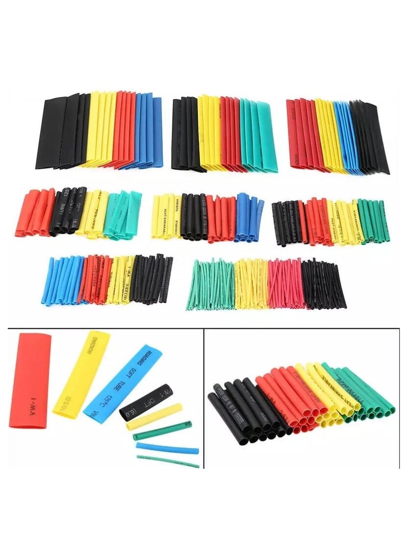 2:1 Heat Shrink Tubing Kit, Electrical Cable and Wire Wrap Sleeve for Hand Tools and Workshops - 8 Sizes and 5 Colors, 164 Pieces, Multi, Plastic - Image 2