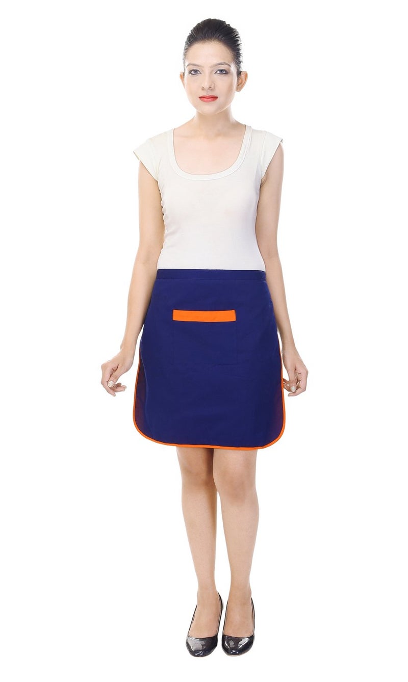 Switchon Polyester Women's Waterproof Short Half Korea Style waist Apron (Blue) - Image 1