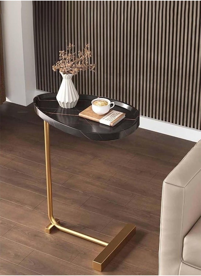 Pack Of 4 C- Shaped Sturdy Nordic Style Coffee Table Sofa Side Table End Table For Living Room 45*30*60cm Black/Gold