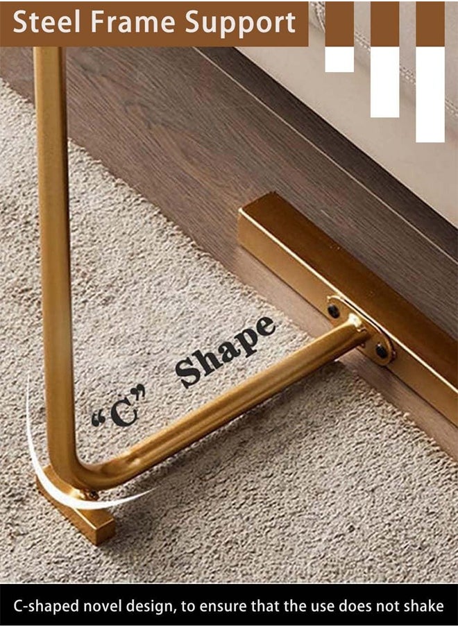 Pack Of 4 C- Shaped Sturdy Nordic Style Coffee Table Sofa Side Table End Table For Living Room 45*30*60cm Black/Gold