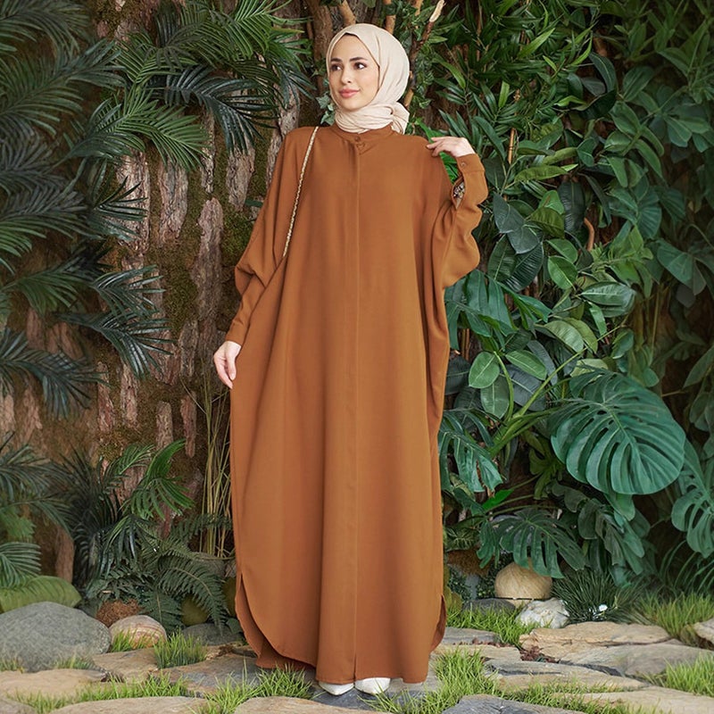 روب كافتان بلون سادة من لانغبووان - Image 2