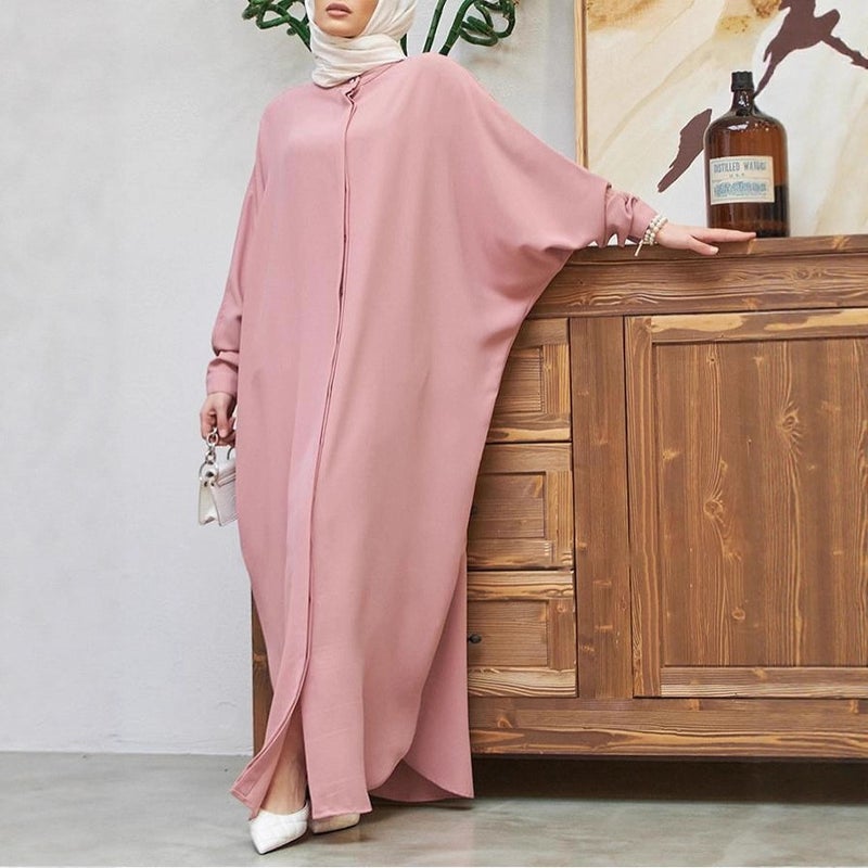 روب كافتان بلون سادة من لانغبووان - Image 1
