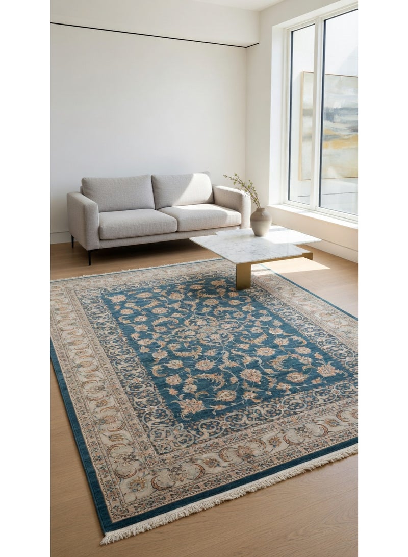 turquois color Iranian carpet in Dubai - Image 4