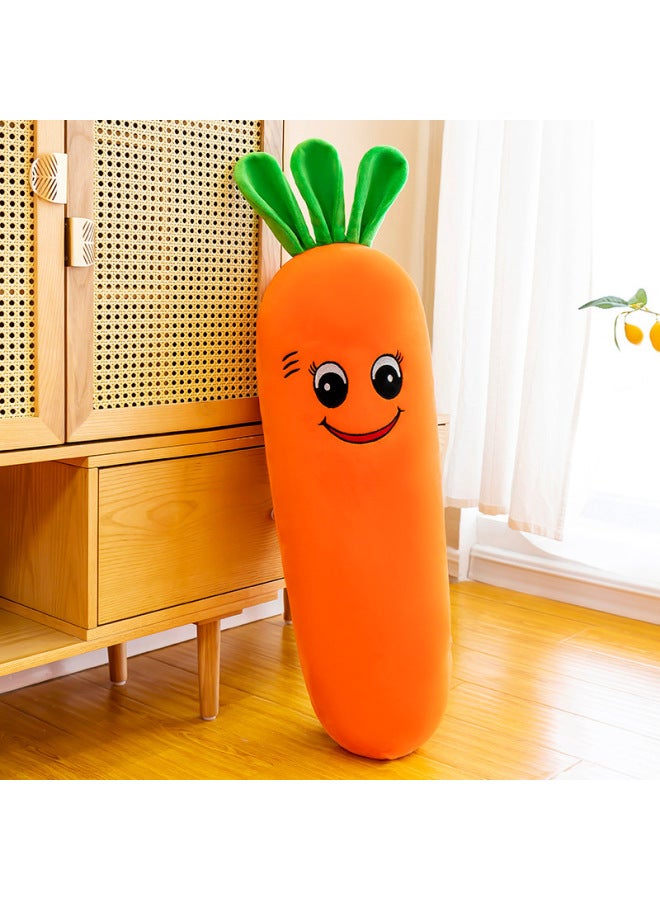 Removable And Washable Carrot Pillow Long Pillow Sleeping Bed Doll Leg Doll Super Soft Plush Toy Doll-Specifications:90cm follow And Collect + Get 50cm Detachable Carrot Pillow-Color:Touching Expression - Image 1