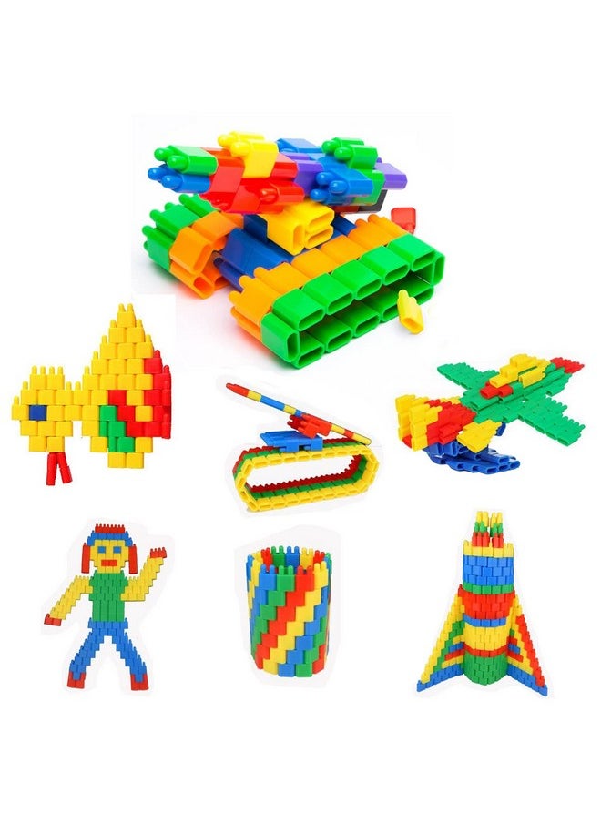 NHR Creative Puzzle Block Bullet Blocks, Quality Material, Perfectly Made, Delicate Design, Vibrant Colours, Educational, Suitable For Kids (3+Years, 300 Pieces), Multi Color  - Image 1