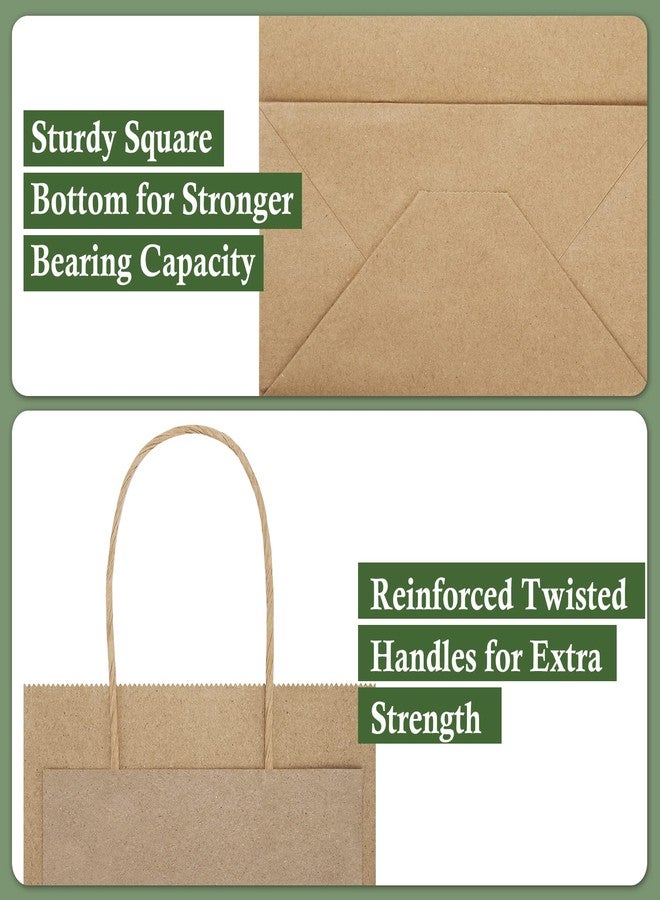 SHOPDAY 45Pcs Brown Paper Bags with Handles, Assorted Sizes Gift Bags Bulk Kraft Paper Bags 5x3x8 & 8x4x10.5 & 10x5x13 15Pcs Each Bag for Handwork, Shopping Bag for Small Business, Goody Bag Party Bags - Image 4