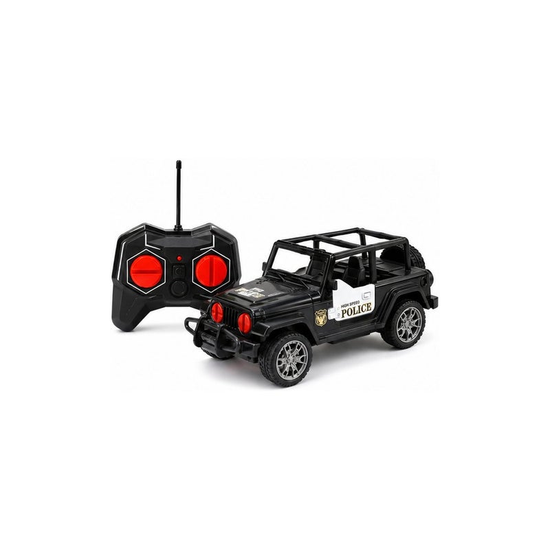 Drift Race Command | RC Police Jeep Toy Car for Kids, Black Remote Control Vehicle with Controller, Modern Design Police Theme - Image 1