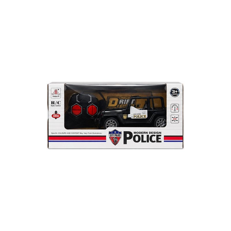 Drift Race Command | RC Police Jeep Toy Car for Kids, Black Remote Control Vehicle with Controller, Modern Design Police Theme - Image 2